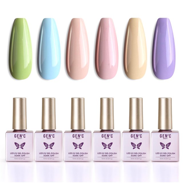 Gen'C Béauty UV Nail Gel 6 Colors Kit Spring Color