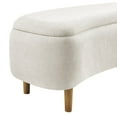 thumbnail image 6 of New Pacific Direct Leony Chenille Storage Bench in Seneca Beige, 6 of 11