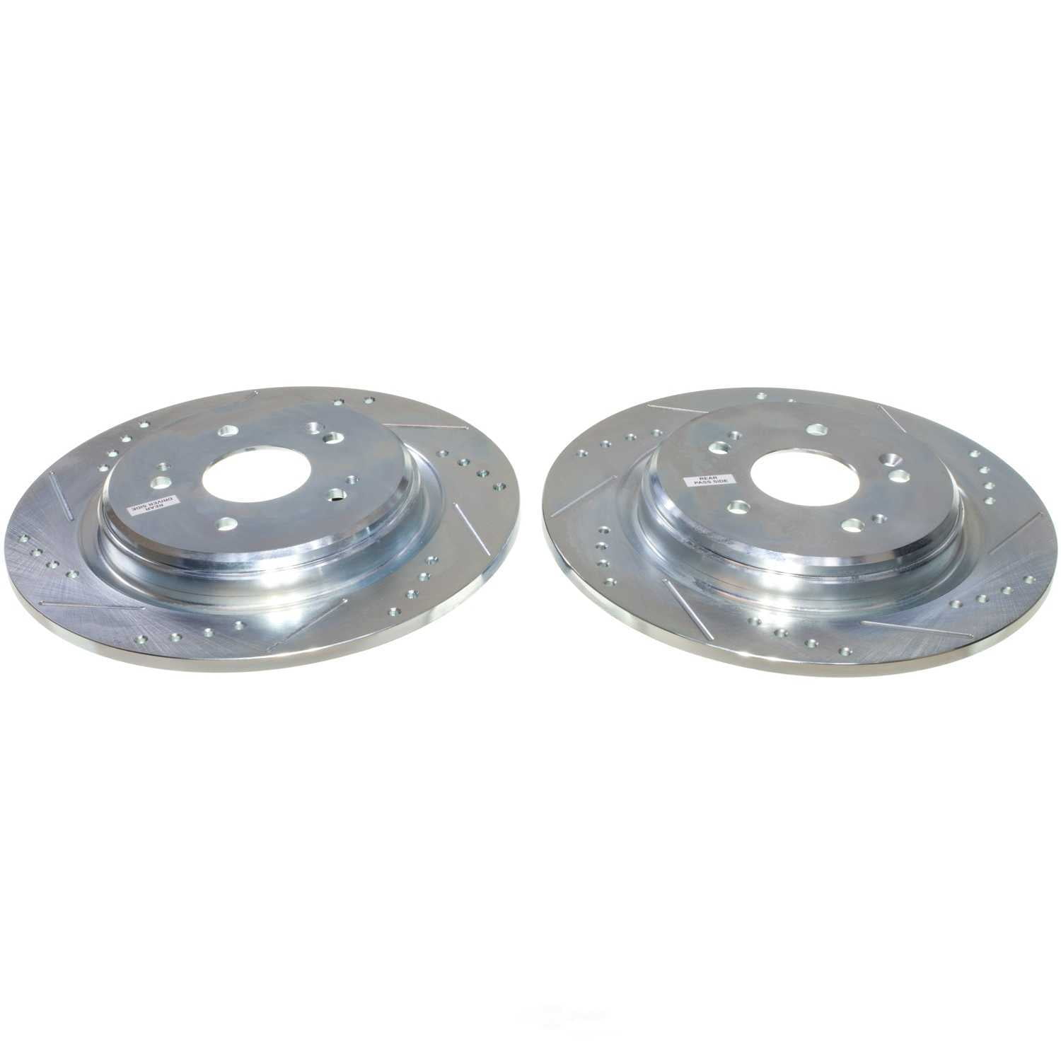 PowerStop JBR1939XPR Evolution Performance Drilled, Slotted & Plated Brake Rotor Pair