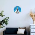 thumbnail image 4 of Silent Wall Clock 25cm/9.84in Round Wall Clock Paris Pride Eiffel Tower Hanging Clock for Home Living Room Bedroom Kitchen Non Ticking Battery Operated Living Room Mute Clock, 4 of 5