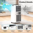 thumbnail image 5 of Portable Air Conditioners,10000 BTU,4 in 1 Portable AC Unit with Window Kits,Fan & Dehumidifier Modes,Cools up to 450 Sq.Ft,LED Display/Remote Control,24H Timer for Living Room,Bedroom, 5 of 9