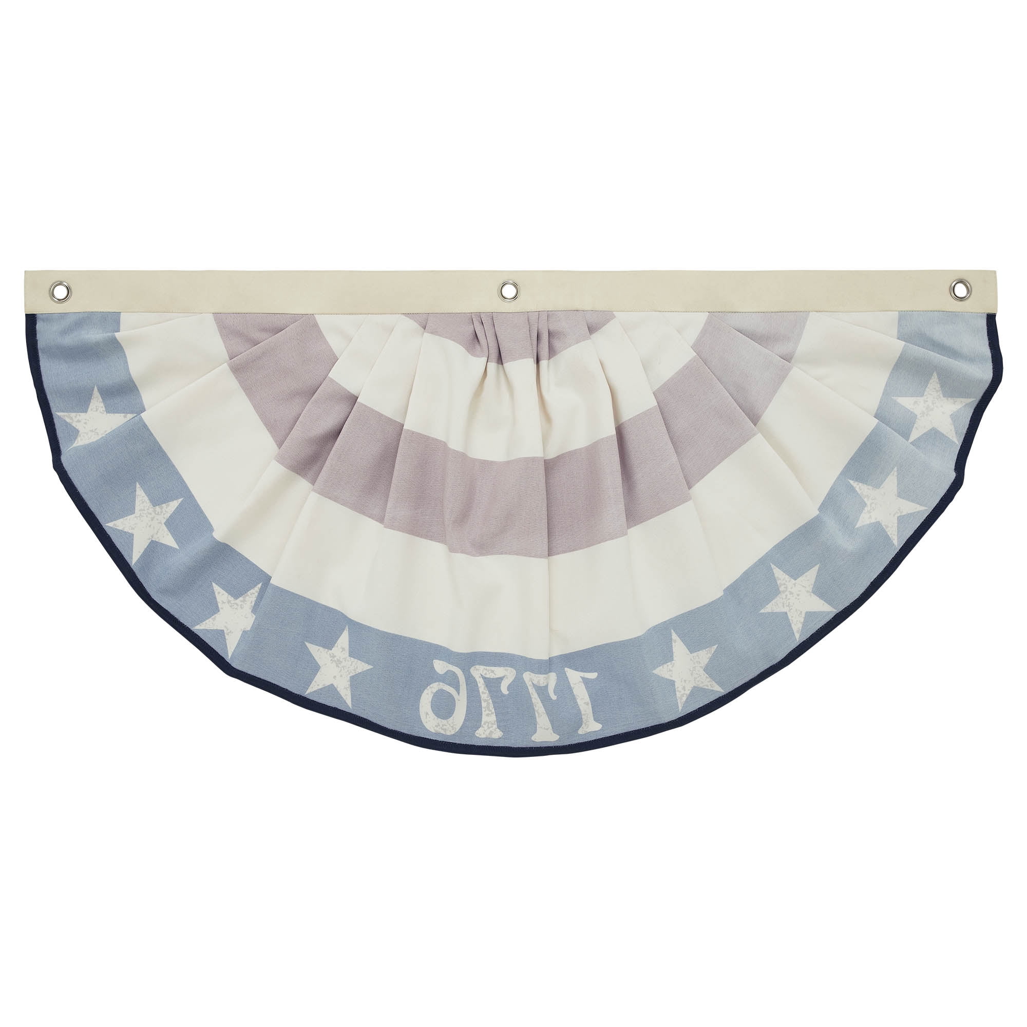 VHC Brands Patriotic My Country 1776 USA Bunting Flag 18x36, Fourth of July Decoration, Independence Day Decor, Decorative Banner with Grommet Holes