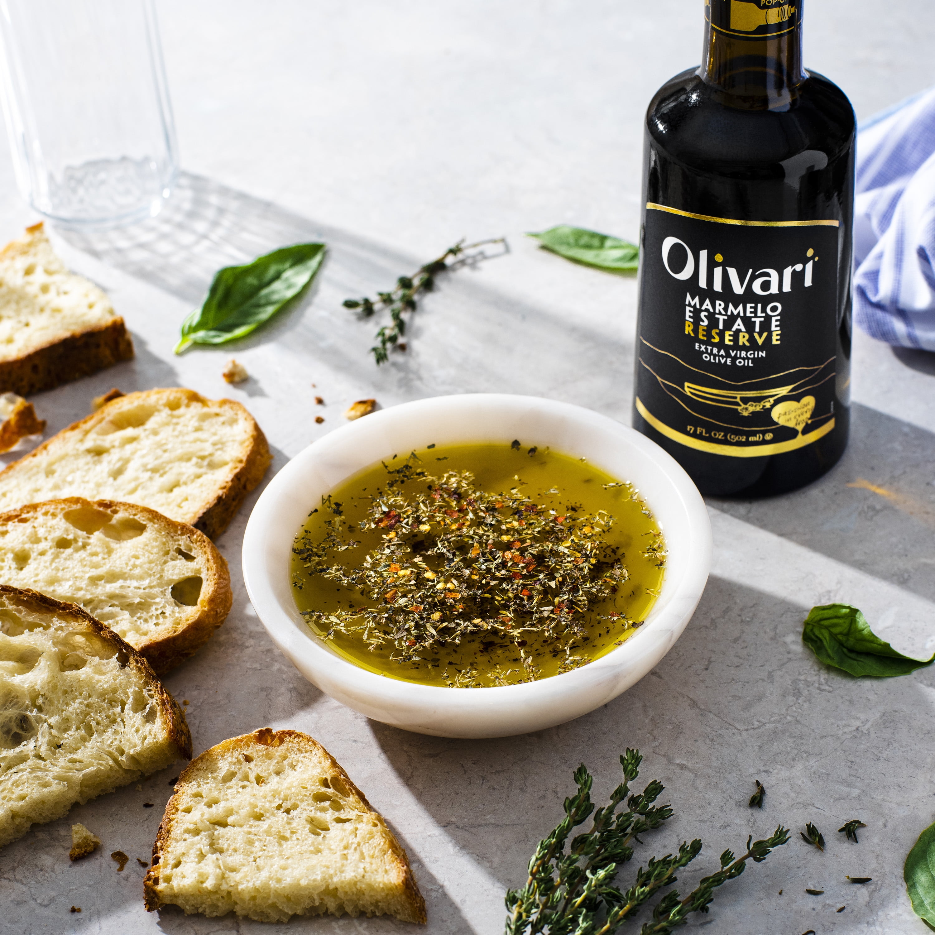 Olivari Marmelo Estate Reserve Extra Virgin Olive Oil, 17 fl oz Glass Bottle