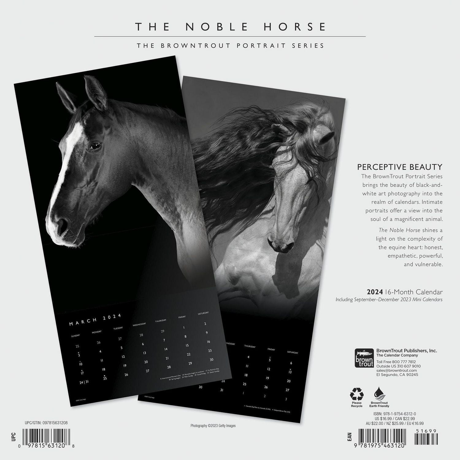 BrownTrout Le Cheval, le noble,  Série de Portraits de BrownTrout 2024 Mur Carré 30.48x60.96 CM, 9781975463120