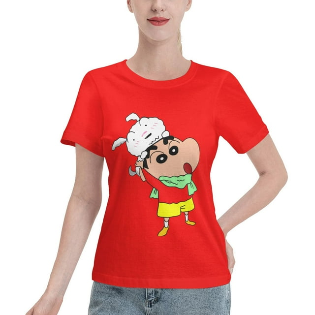 Women's Basic Short Sleeve T-Shirt Crayon Shin Chan