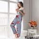 thumbnail image 5 of Balery Starfish Navy Blue Stripe Pantalones de pijama para mujer, pijamas ultraligeros, pantalones de estar por casa-Large, 5 of 6