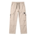 thumbnail image 2 of HOMADLES Cargo Pants for Men Straight Leg Loose Fit Work Pants Side Pocket Outdoor Hiking Breathable Athletic Pants Beige Size L, 2 of 8