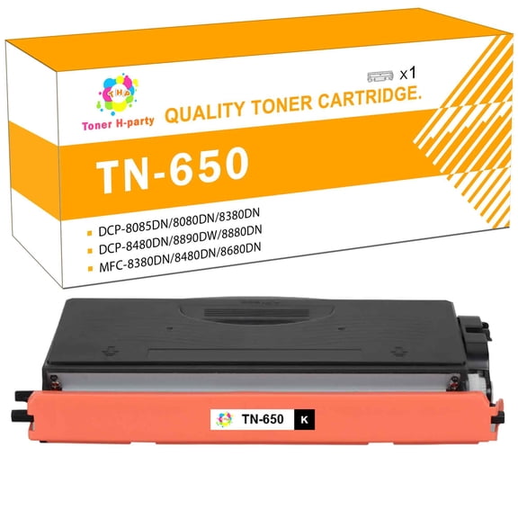 Toner H-Party 1-Pack Compatible Toner Cartridge for Brother TN-650 HL-5340D 5340DRT 5340DL 5350DNLT 5370DW 5380DN DCP-8085DN 8380DN 8480DN 8890DW MFC-8380DN 8680DN 8690DW Black