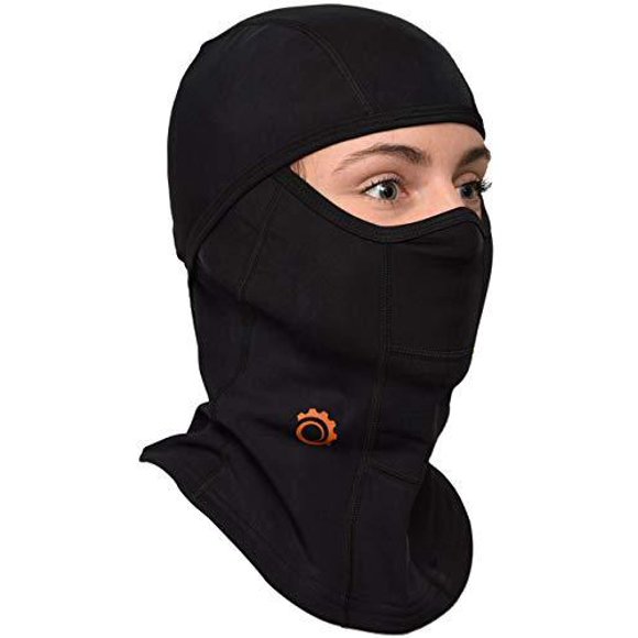 GearTOP Cagoule Meilleur Masque Complet - Masque de Ski Premium - Chauffe-Nuque pour Moto et Cyclisme (Noir)