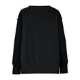 thumbnail image 3 of FAIWAD Womens Long Sleeve Round Neck Sweatshirt Loose Plus Size Basic Solid Color Side Split Pullover Tops, 3 of 5