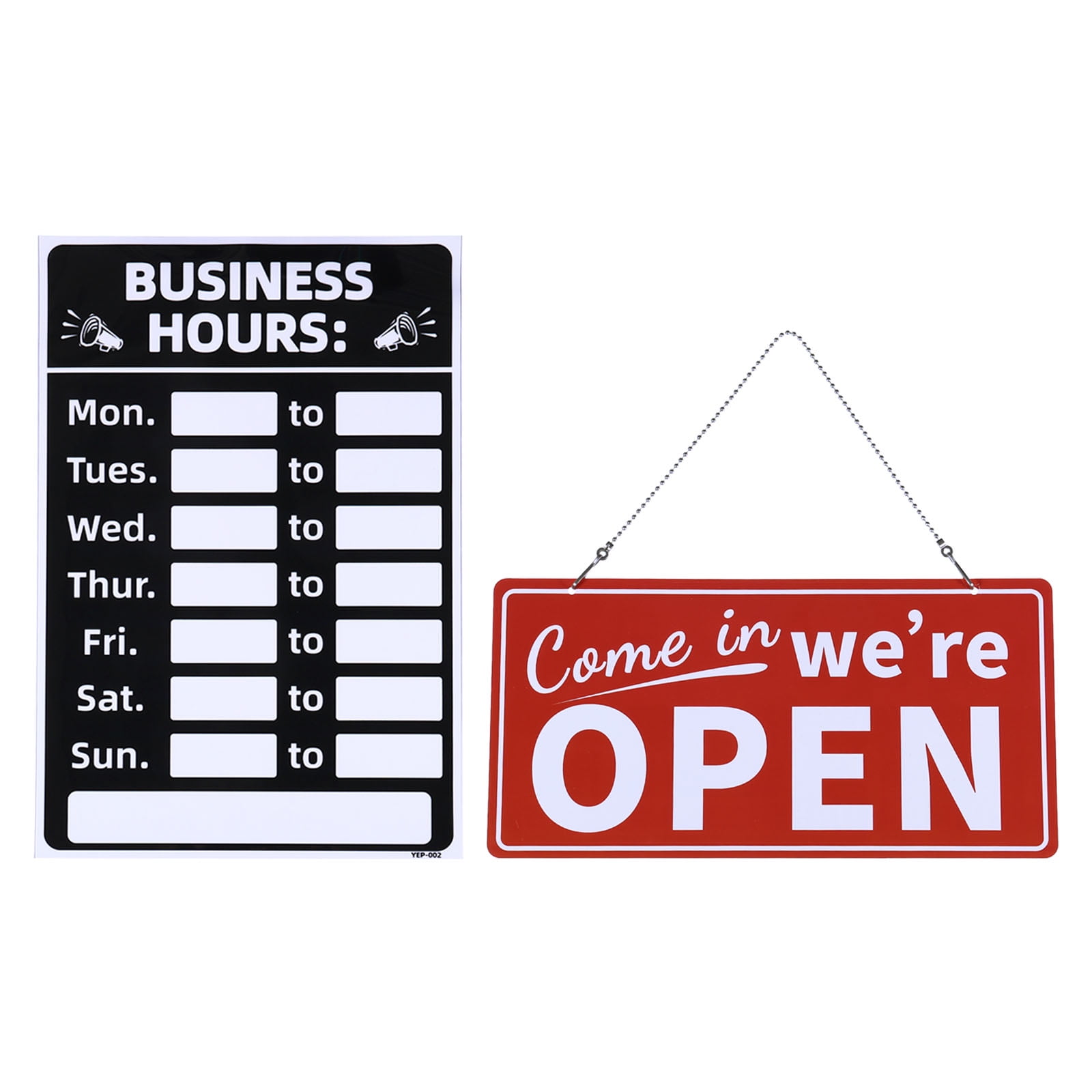 Uxcell Business Hour Sign Adhesive with Number Sticker and Open/Close ...
