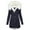 Dark Blue, variant on Trim Parka Coat Women Clothing Zip-Up Thermal Overcoat Pocket Drawstring Hood Soft Lining Winter