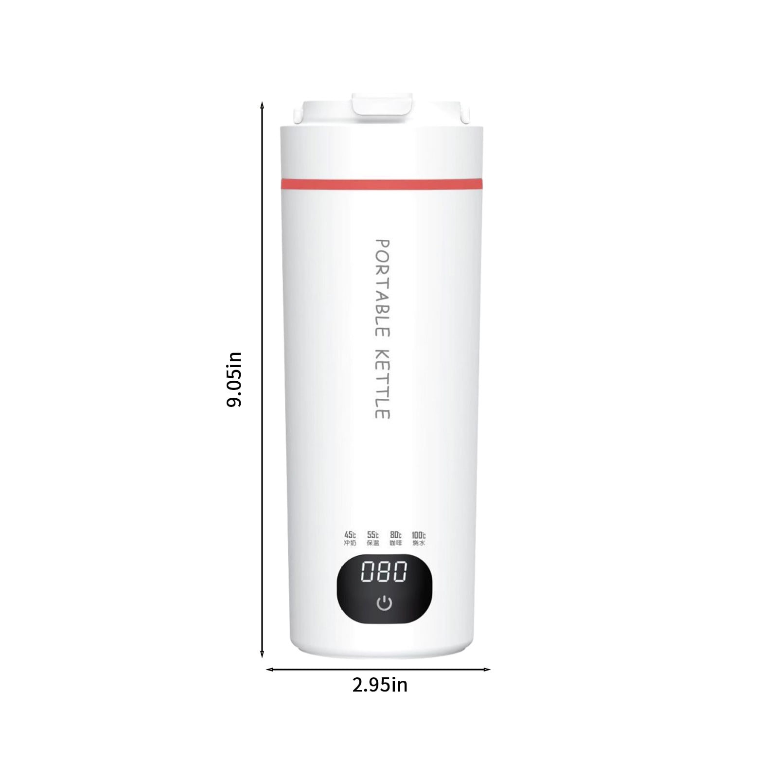 Travel Electric Kettle Small Mini Portable Hot Water kettle for Tea, Coffee, Milk, 4 Temperature Controls and LCD Display, 316 Stainless Steel and 500ml, Auto Shut Off & Boil Dry Protection