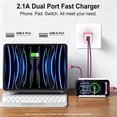 thumbnail image 2 of 2.1A Dual Port USB C Charger Block, Fast Wall Charger Plug with 2-Pack 6FT Type C Charging Cables, Phone Charger Adapter Compatible with iPhone 17 16 15 14 Samsung Galaxy Android Phones, Pink, 2 of 7