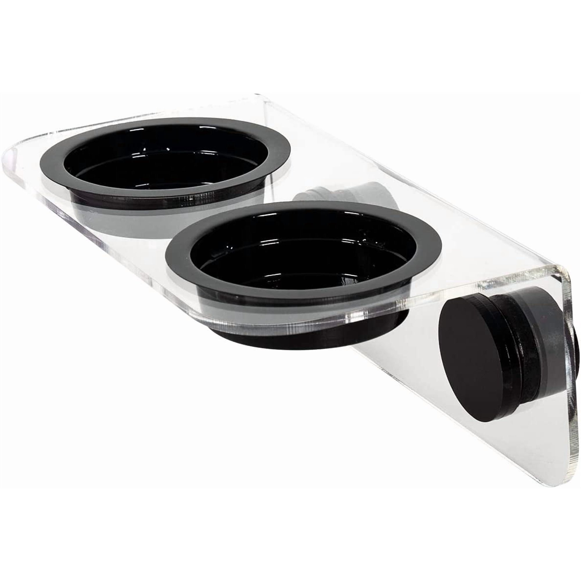 Magnetic Reptile Ledge, Acrylic Gecko Feeding Ledge with 6PCS Cups, Reptile Food Water Feeder Dish for Geckos Iguana Chameleon Pets (White)