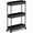 Black, variant on Movanne Slim 3-Tier Rolling Storage Cart, Mobile Utility Organizer for Bathroom, Kitchen, Laundry, Office – White
