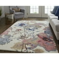 thumbnail image 3 of HomeRoots 5' X 8' Ivory And Blue Wool Floral Hand Tufted Area Rug, 3 of 6