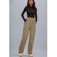 thumbnail image 1 of Pantalons Tendance pour Femmes Pantalons Crochet Tendance avec Poches et Fermeture Éclair Pantalons Droits Amples de Rue Mode, 1 of 6