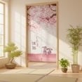 thumbnail image 3 of I-MART Noren Doorway Curtain 59"x33" – Happy Dogs Cherry Blossom Design, Japanese Door Curtain for Home, Kitchen, Bedroom, Office, Decorative Doorway Curtain for Doors and Rooms, 3 of 7