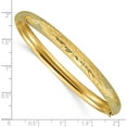 thumbnail image 4 of 14k Yellow Gold 4/16 Oversized Laser Cut Hinged Bangle Bracelet - 8", 4 of 6