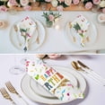 thumbnail image 2 of Happy Birthday Cloth Napkins, Colorful Words Washable and Reusable Dinner Napkins Set of 8, Table Napkin for Kitchen Party Birthday Wedding Hotel Housewarming 20"x20", 2 of 8