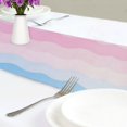 thumbnail image 4 of Yayeee Table Runner 90 inches Long Home Kitchen Dinning Party Decoration, Light Pink Stripes, 4 of 7