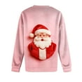 thumbnail image 6 of Christmas Sweatshirt for Women Fleece Lined Long Sleeve Crewneck Pullover Top Pink XL, 6 of 6