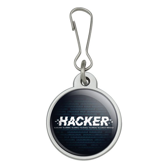 Hacker Binary Code Geek Nerd Jacket Handbag Purse Luggage Backpack Zipper Pull Charm