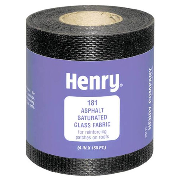 Henry Company 6in. X 150 Black Asphalt Saturated Glass Fabric HE181197