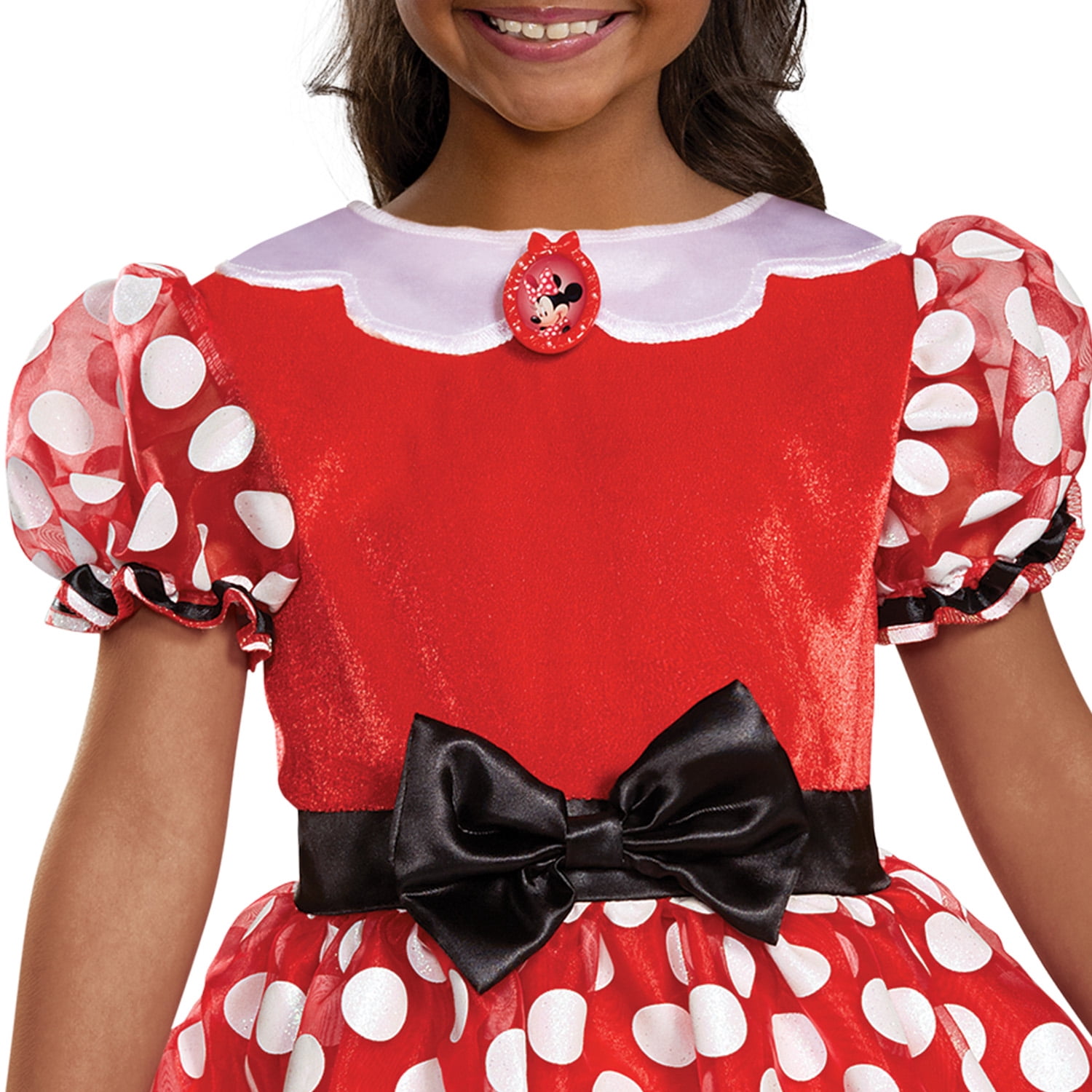 Disney Minnie Mouse Halloween Costume for Children, Girls Size S (6/6X), by Disguise