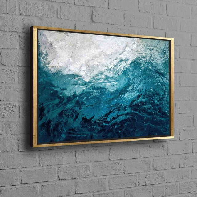 Personalized Ocean Water Art Canvas In Blue Tones Ideal For Christmas Decor And Abstract Home Decor - Perfect Gift For Teachers