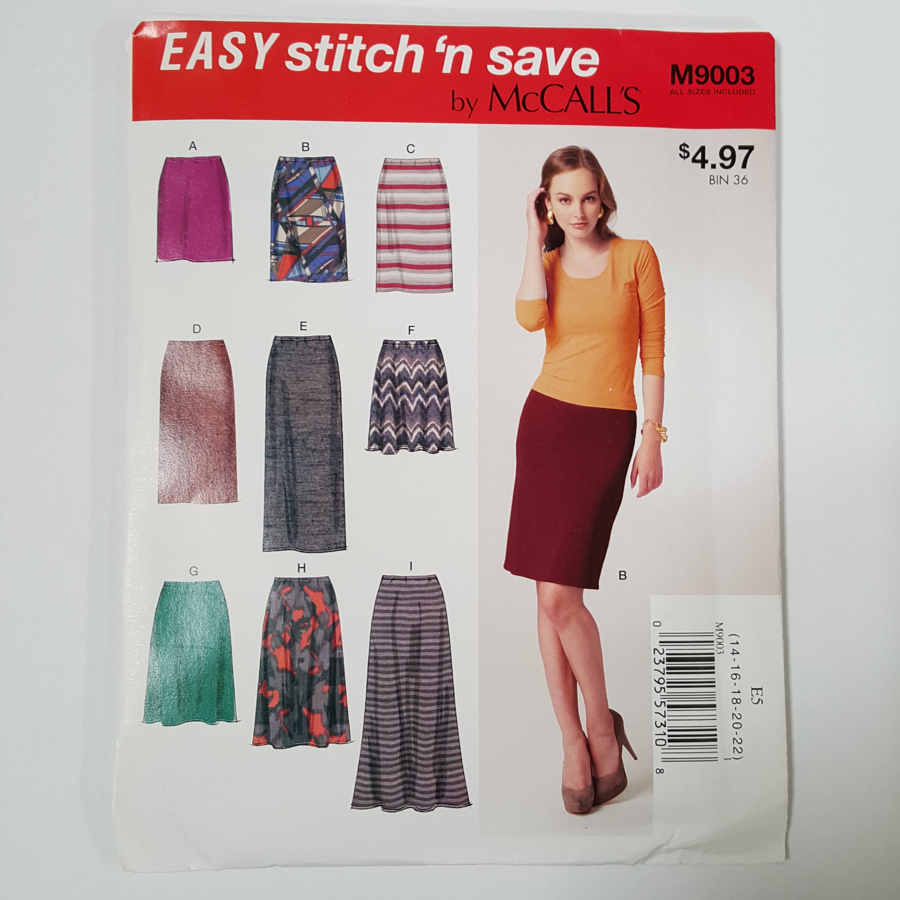 McCall Pattern Easy Stitch 'n Save Misses' Skirt Pattern, 1 Each ...