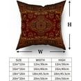 thumbnail image 4 of Red Gold Boho Throw Pillow Covers 16x16 Inch Bohemian Vintage Retro Rug Carpet Decorative Pillows Square Pillow Cases Farmhouse Accent Home Decor for Bedroom Couch Sofa Porch Set of 2, 4 of 6