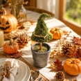 thumbnail image 5 of Mskk Miniature Artificial Witch Hat Plant Halloween Decoration - Vintage Potted Plant Accessory Desktop Resin Ornament for Halloween Party Decor, 5 of 9