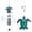 Blue, variant on Liffy Sea Turtle Wind Chimes, Glass & Metal Garden Decor for Patio, Yard, Outdoor Hanging Decor, Green