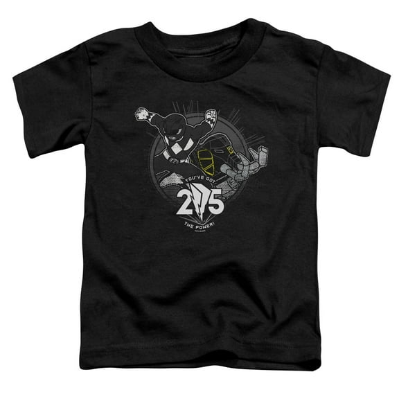 Power Rangers - Black 25 - Toddler Short Sleeve Shirt - 2T