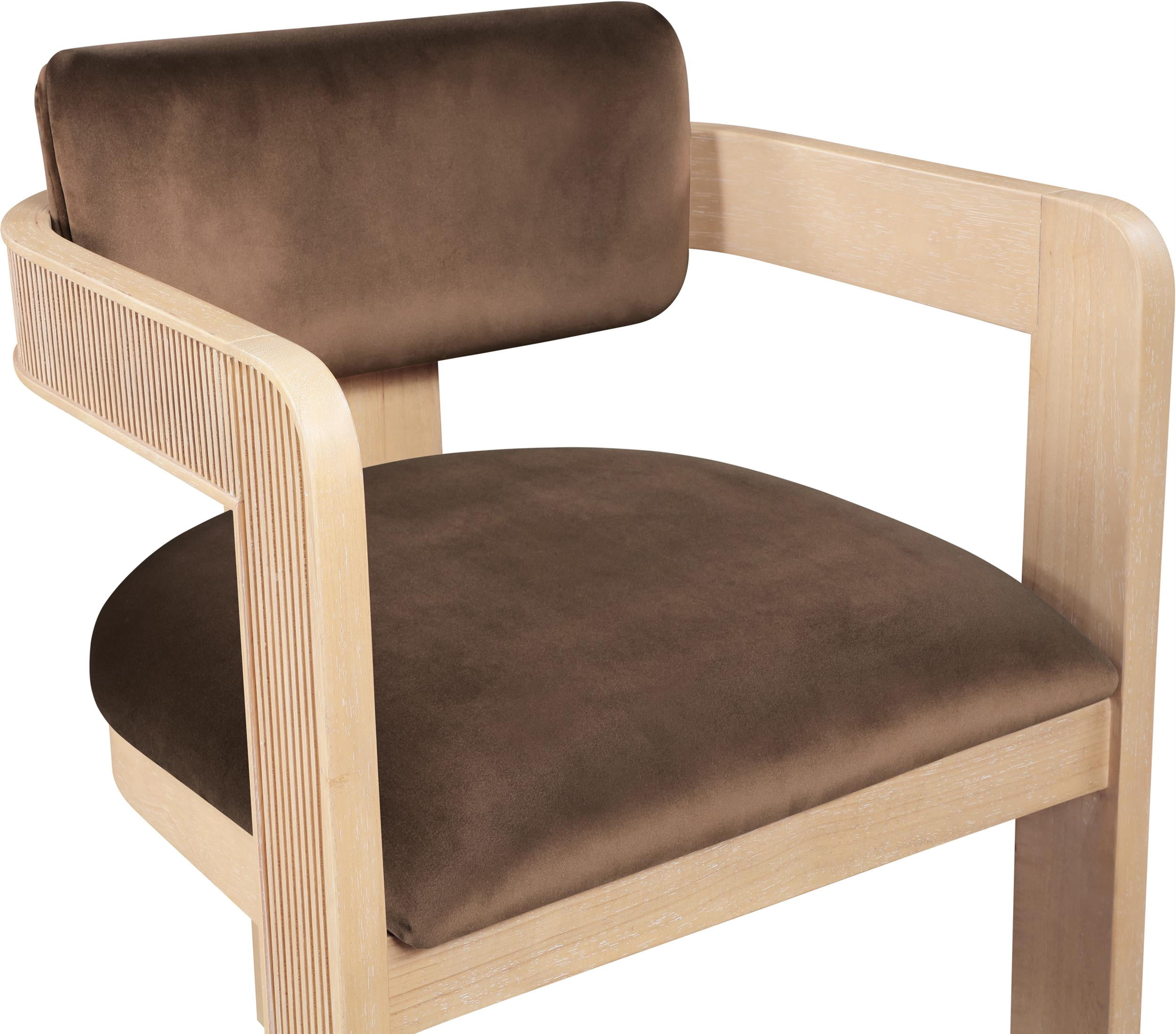Meridian Furniture Sacha Brown Velvet Dining Chair (Set of 2)