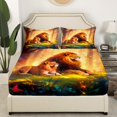thumbnail image 3 of YST 3Pcs Lion Sheet Set Soft Microfiber Wild Lion Sheets Twin Size 3D Animal Bed Sheets Set With 1 Pillowcase, 3 of 5