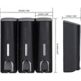 thumbnail image 2 of Shower Gel Dispenser - 3 pcs, Wall Mounted, Matte Black Finish, 2 of 5