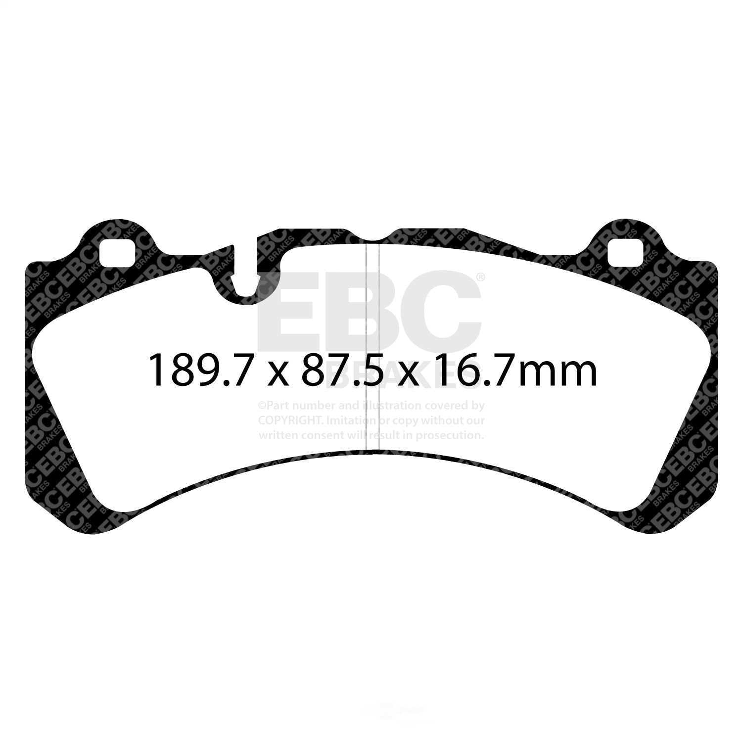 EBC Brakes DP5071NDX Bluestuff NDX Full Race Brake Pads, Front Pad Dimensions: 77.5 x 65 x 14mm