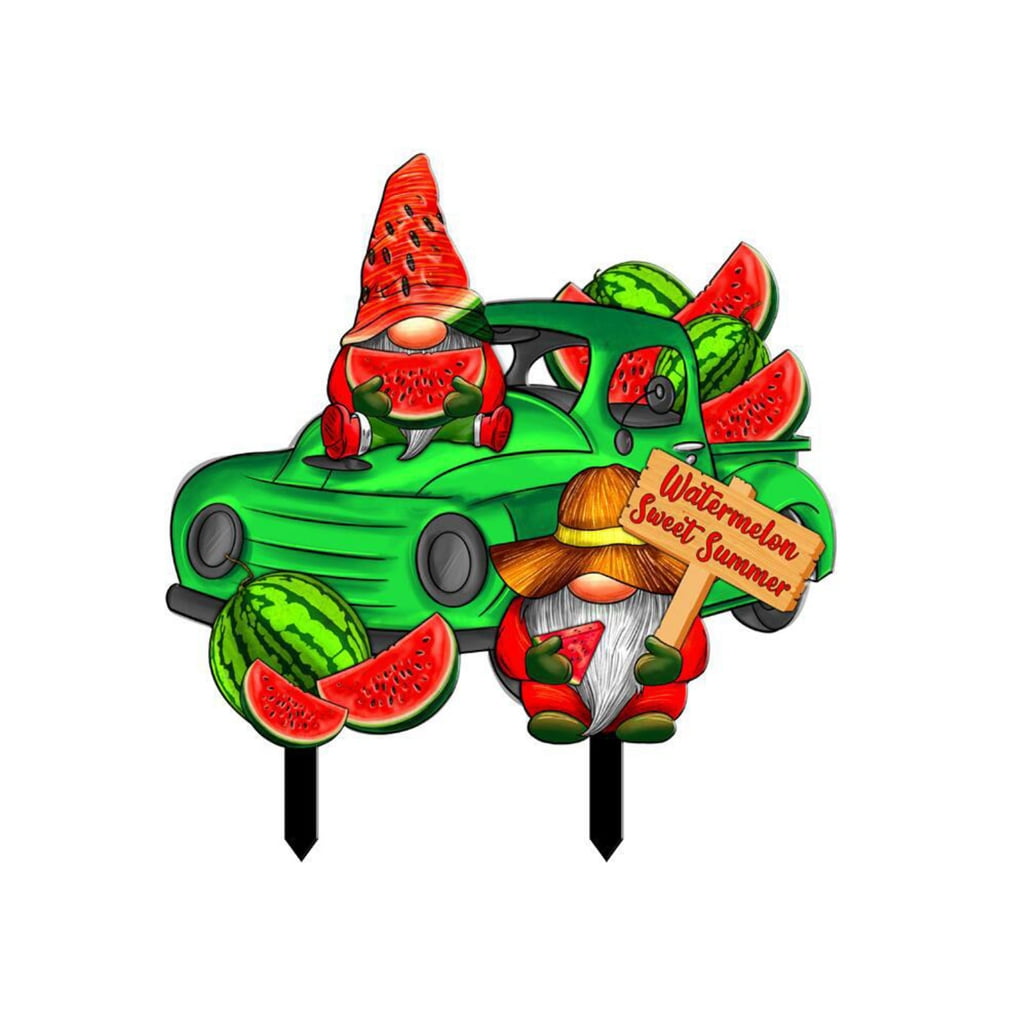 Garden Yard Decorative Sign Gnome Plaque Sign Summer Themed Acrylic