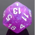 thumbnail image 3 of Galactic Dice Acrylic HD Dice Sets - Fairy God (Pink & White) Set of 7 Dice, 3 of 3