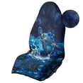 thumbnail image 4 of KUIFORTI Sea Turtle Print Water-Resistant Towel Car Seat Cover, Automotive Seat Covers for Gym Swimming Hiking, Universal Fit for Cars SUVs Trucks, Non-Slip Washable, 4 of 7