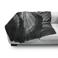 thumbnail image 3 of Industrial Soft Flannel Fleece Throw Blanket, Wheels of System with Medieval Old Human Body Animation Device Gears of Whole Theme, Cozy Plush for Indoor and Outdoor Use, 50" x 70", Grey, by Ambesonne, 3 of 6
