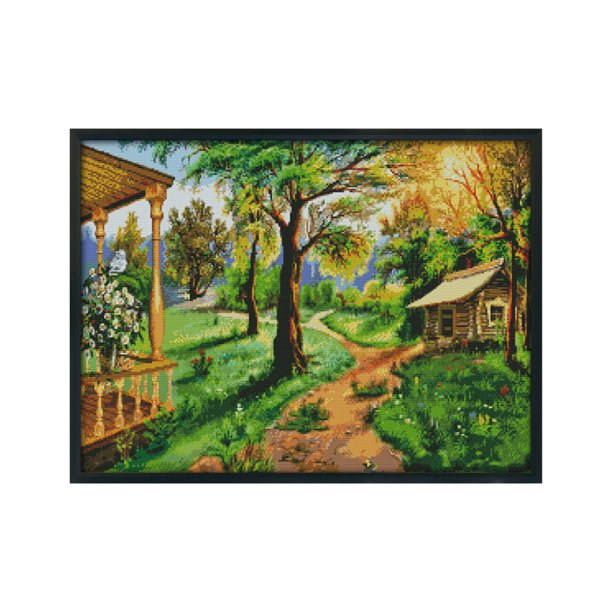 Cuadros Decorativos Paisaje serie DIY punto de cruz bordado 14CT costura estampada (F567) Ehuebsd embutido en tela