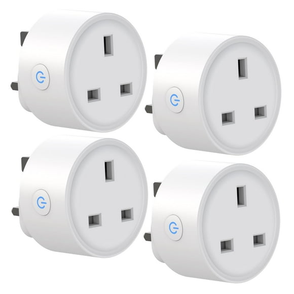 HWZWT Smart Plug WiFi Alexa Plugs, Smart Home Mini Outlet 13A Wireless Timer Socket 4 Pack Works with Amazon Alexa (Echo and Echo Dot), Google Home, SmartThings, No Hub Required, 2.4 GHz