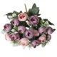 thumbnail image 2 of Ramo de Rosas Artificiales con Acentos de Tela de Satén, 40 x 16 cm, Disponible en Blanco, Rosa, Púrpura, Naranja, para Decoración del Hogar o Regalos, 2 of 7