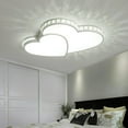 thumbnail image 4 of Modern Heart Shaped Ceiling Light, Crystal Flush Mount Led Ceiling Lighting Fixture, for Bedroom Living Room Dining Room Decoration Lamp 110V (Cool White), 4 of 8