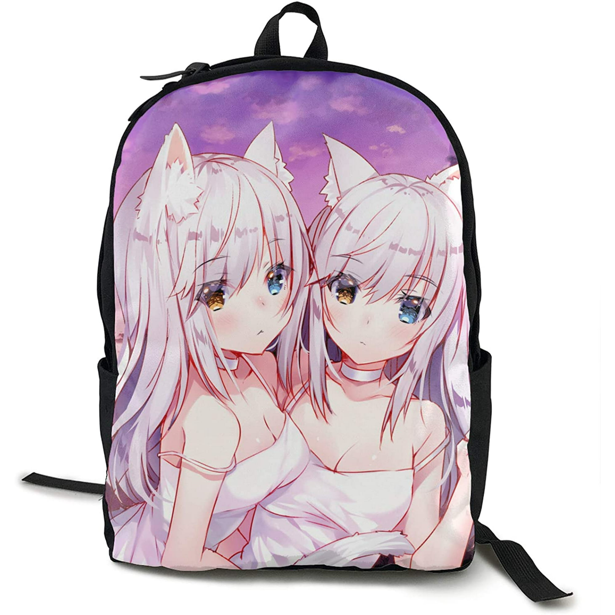 Game Anime Kawaii Cute Waifu Neko Girls Cool Casual Backpack School Bag Hiking Backpack Walmart