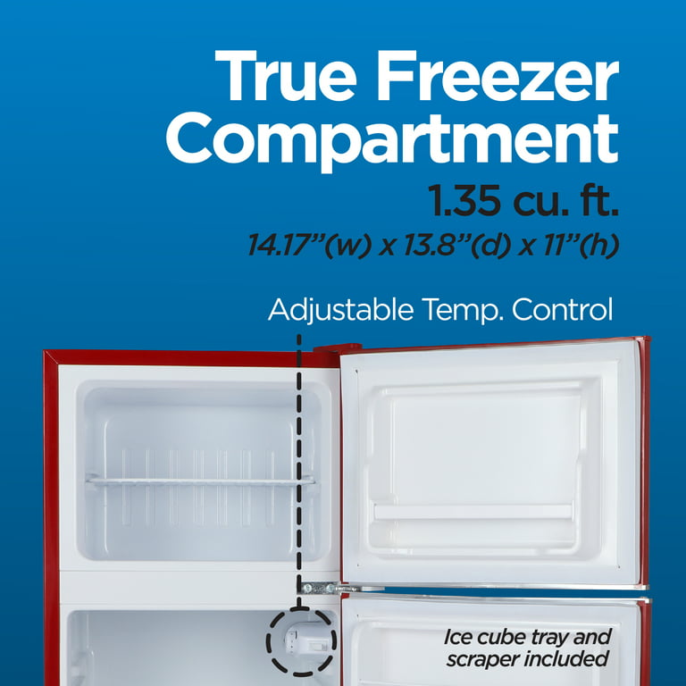 Upstreman 4.5 Cu Ft Retro Compact Refrigerator, Mini Fridge with